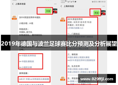 2019年德国与波兰足球赛比分预测及分析展望